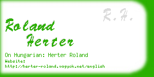 roland herter business card